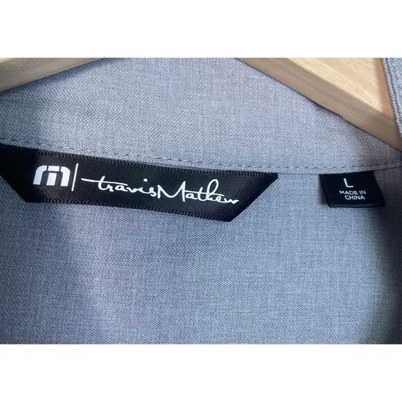 Travis Mathew 1/4 Zip Pullover Mens Large Gray Golf Performance Lightweight - Picture 5 of 9